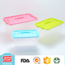 Eco-friendly sundries storage plastic transparent box with lid